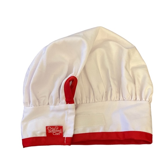 Pampered Chef Hat White & Red OS - Picture 2 of 3